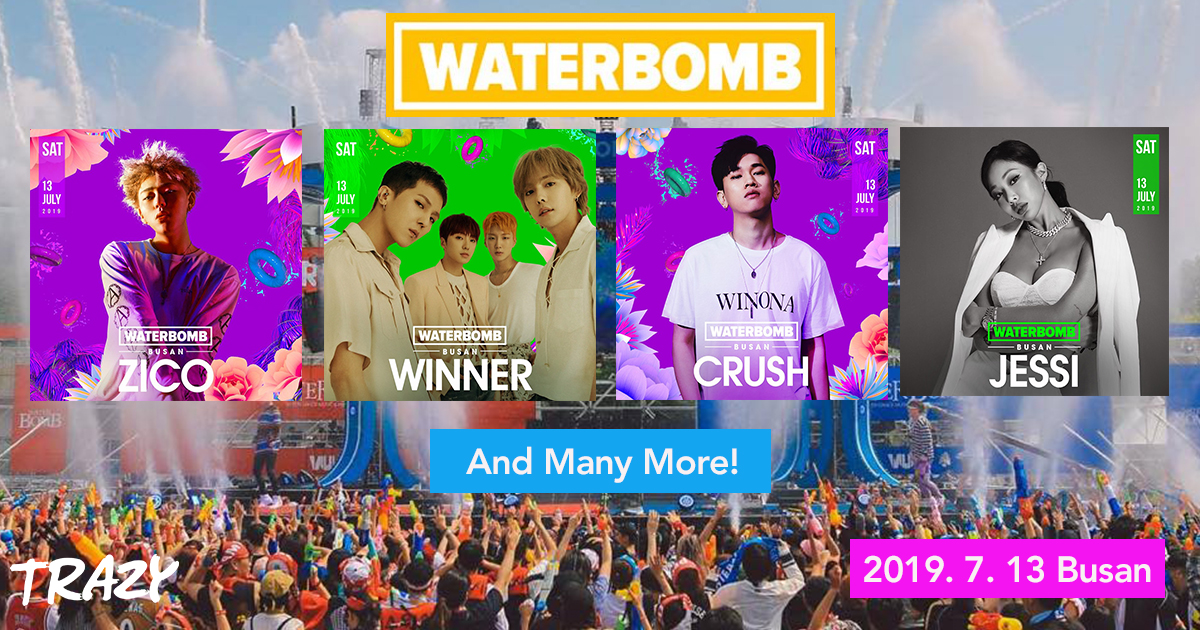 WATER BOMB Festival 2019 Ticket Busan (Jul 13) Trazy, Korea's 1